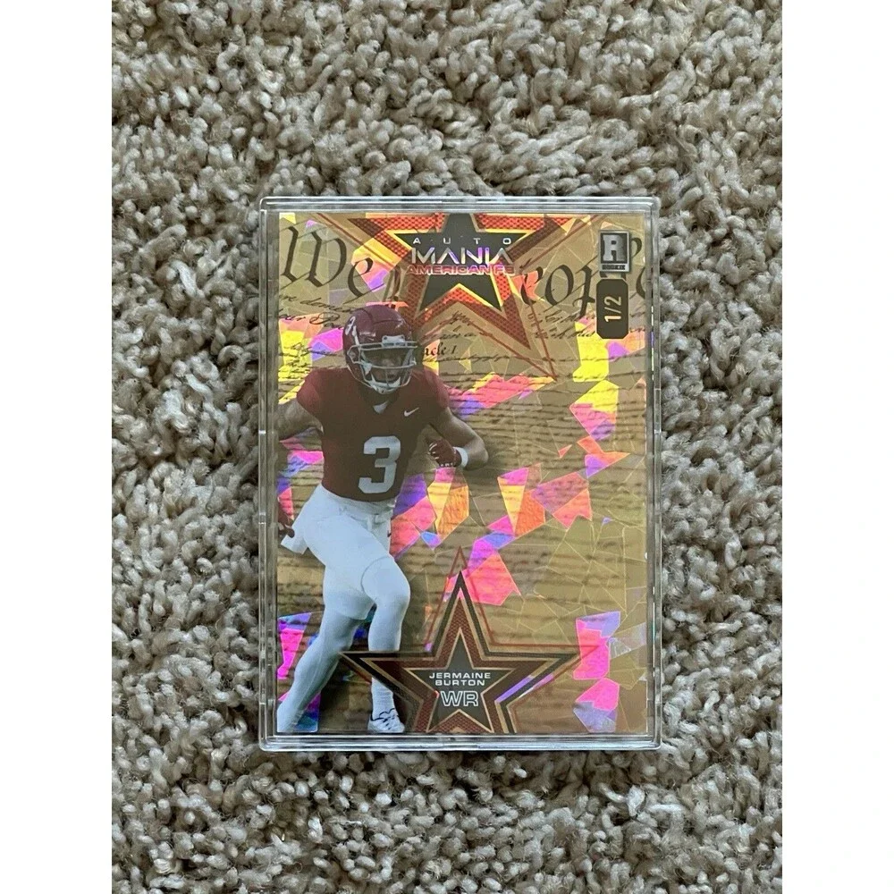 2024 WILD CARD AUTO MANIA AMERICAN FB JERMAINE BURTON ROOKIE 1/2